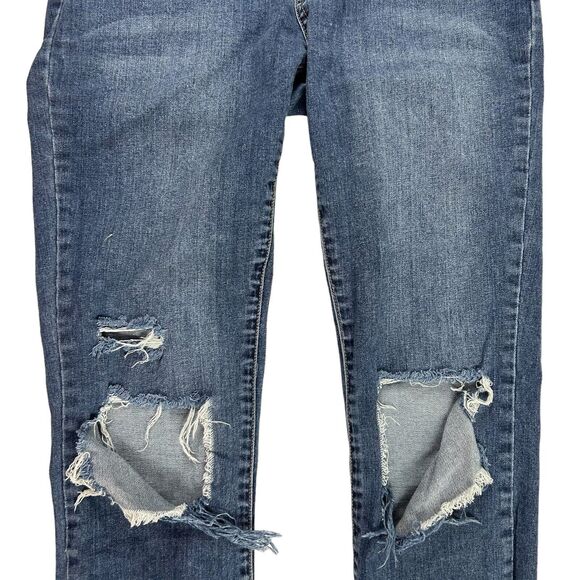 Vans Womens Skinny Cropped Denim Jeans Sz 5/27 Stretch Distressed Ripped Pant - Picture 2 of 12